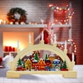 thumbnail image 3 of Holiday Atmosphere Light Ornament Village Houses Town For Living Room Decorative Ornaments Gloria estatua de la casa, 3 of 7