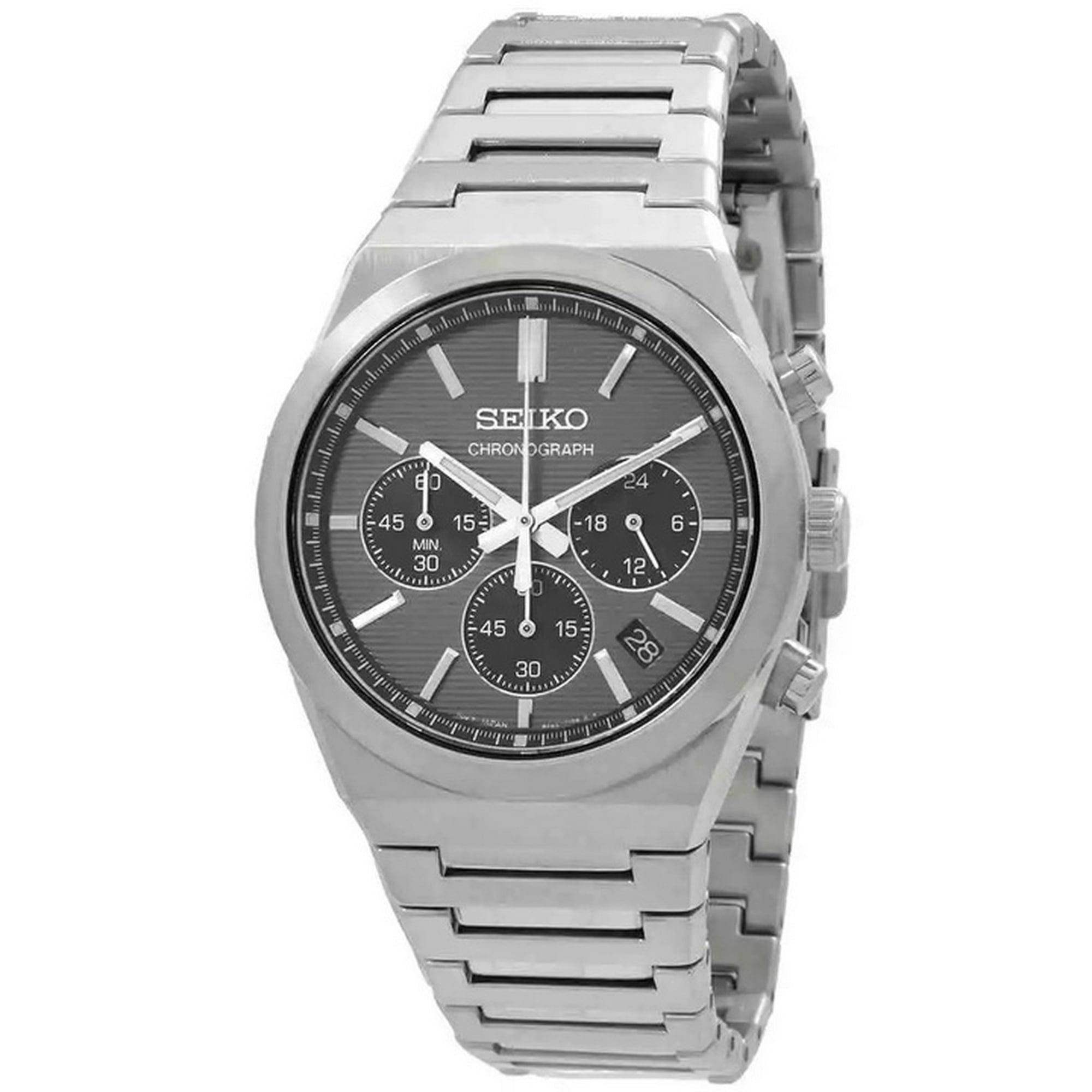 Seiko Sport Chronograph Quartz Grey Dial Men's Watch SSB455P1