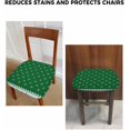 thumbnail image 6 of Happy St. Chair Seat Covers Set of 6, Patrick''s Day Green Shamrock Removable Chair Slipcovers Stretchable Seat Protector for Kitchen, Dining Room, Office, 6 of 6