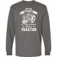 thumbnail image 3 of Inktastic Tractor Woman Long Sleeve T-Shirt, 3 of 5