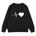 thumbnail image 4 of Mercatoo Girls Heart Graphic Crew Neck Sweatshirts Cotton Soft Oversized Pullover Sweatshirts Teen Kids Cute Long Sleeve Tops, 4 of 7
