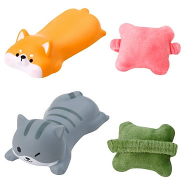 4Pcs Cute Animal Mouse Wrist Rests, Ergonomic Wrist Support Pillows, Comfortable Hand Rest Support Mouse Pad, Wrist Cushion Rest Mat for Office, Gaming, Computer, Laptop, Pain Relief