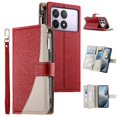 thumbnail image 4 of Funda cartera GANGXUN para Xiaomi Poco F6 Pro 5G , cuero PU con tarjetero, cremallera, correa de mano, soporte y protección 905°, 4 of 6