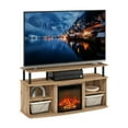 thumbnail image 2 of Furinno Jensen Open Shelving Storage Fireplace Entertainment Flagstaff Oak/Black, 2 of 6