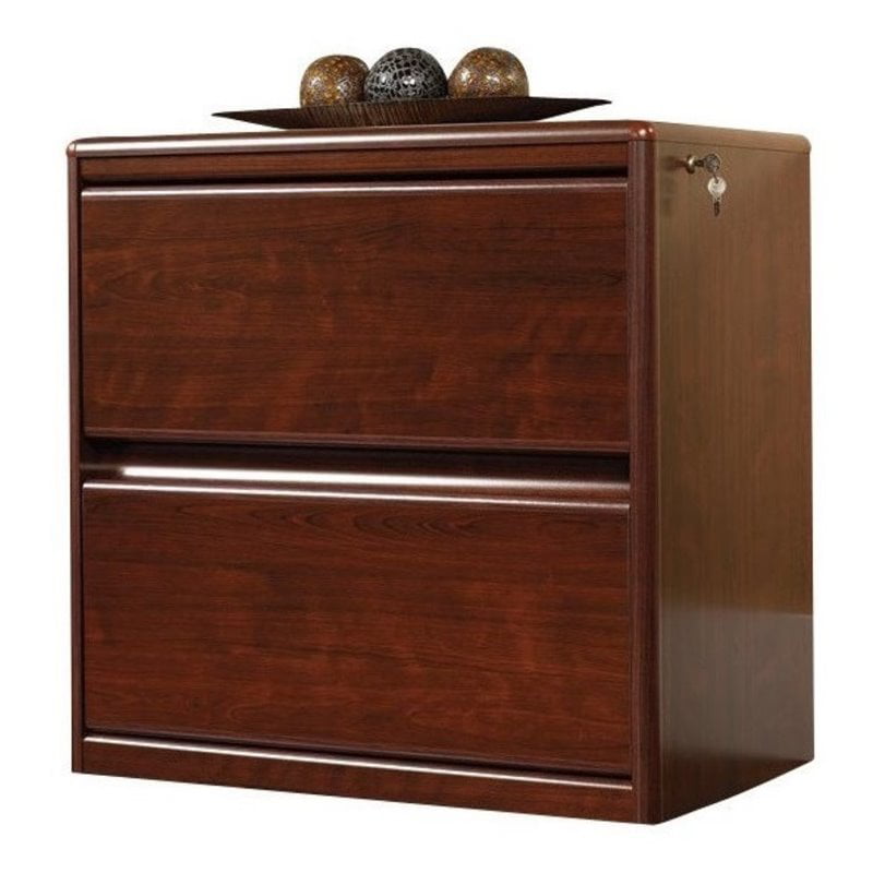 Bowery Hill 2 Drawer Lateral Wood File Cabinet In Classic Cherry