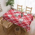 thumbnail image 2 of Christmas Plaid Tablecloth Round 60 Inch Table Cloth Cover Mat Holiday Party Decoration for Dining Room Home Kitchen Picnic, 2 of 6