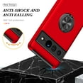 thumbnail image 7 of Allytech Google Pixel 9A Case with Ring Holder Stand, Shockproof Magnetic Cover Compatible with Car Mount Drop Protection Back Cover for Google Pixel 9A - Red, 7 of 7