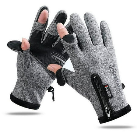 

TUOBARR Winter Men Cycling Gloves Zipper Screen Windproof Waterproof Mountaineering Ski Gloves