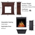 thumbnail image 2 of R.W.FLAME 43” Electric Fireplace Mantel Wooden Surround Firebox, TV Stand with Freestanding Electric Fireplace, Remote Control, Adjustable Led Flame, 750W/1500W Pearl White, 2 of 15
