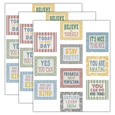 Teacher Created Resources Classroom Cottage Positive Sayings Accents, 30 Per Pack, 3 Packs