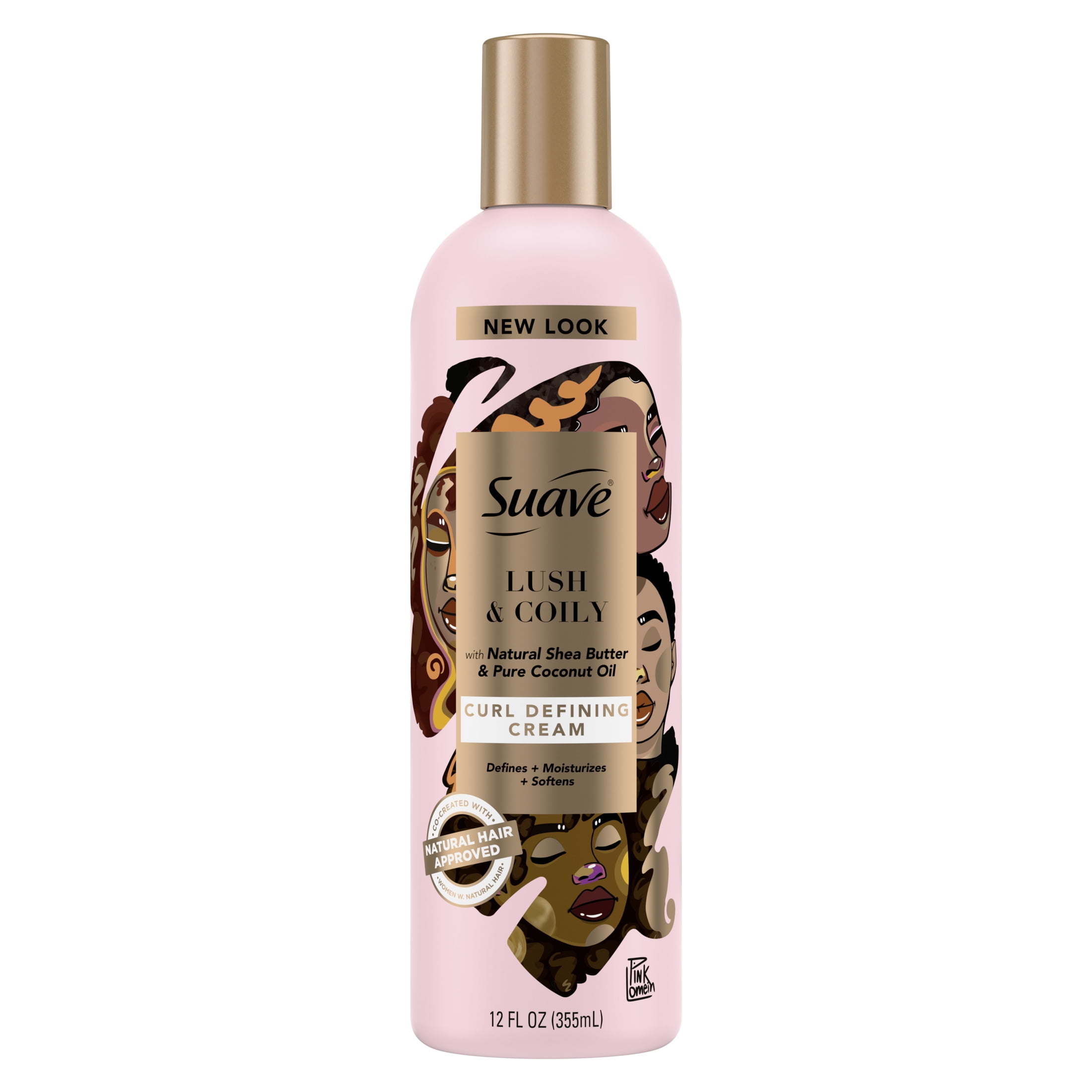 Suave Professionals Curl Enhancing Frizz Control Hair Styling Cream with Shea Butter & Coconut Oil, 12 oz