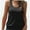 Black, variant on Women Summer Deep V Neck Tank Top Loose Fit Flowy Sleeveless Shirt