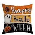 thumbnail image 2 of Halloween Pillow Covers 18x18, Halloween Decor Ghost Throw Pillow Covers Indoor Outdoor Decorative, Halloween Party Pillows for Sofa Couch Bed Living Room, 2 of 6