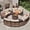 Beige, variant on MEISSALIVVE 11-Piece Half-Moon Curved Outdoor Patio Furniture Set, Sectional Conversation Sofa with Wood Armrests, Coffee & Side Tables for Backyard Deck Garden, Red