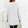 thumbnail image 6 of Sweaters For Women Hoodless Sweatshirt Winter Sweater Fleece Thickening Plus Size Coat Jacket Plush Warm And Comfortable For Christmas Daily Casual Work Autumn Winter Holidays 3Xl Womens Sweaters, 6 of 9