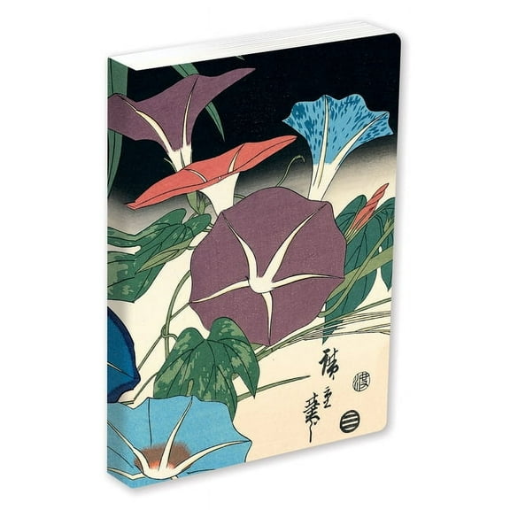 Journal Journal Morning Glories & Cricket, Hiroshige Lined Paperback: Blank Lined 144 Page A5 Notebook, (Hardcover)