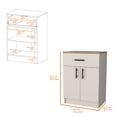 thumbnail image 6 of Miekor Furniture Ivory And Natural Oak 2-Door Kitchen Pantry With 1 Drawer 27649, 6 of 7