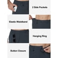 thumbnail image 6 of Weilanxin Men's Shorts Golf 9" Casual Elastic Waist Quick Dry Flat Front Travel Hiking Cargo Shorts, 6 of 11