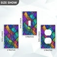thumbnail image 7 of Yayeee Duplex Wall Plate 1-Gang 4.5"x2.7" Home Receptacle Light Switch Decorative Outlet Cover, Vibrant Stained Glass Pattern, 7 of 7