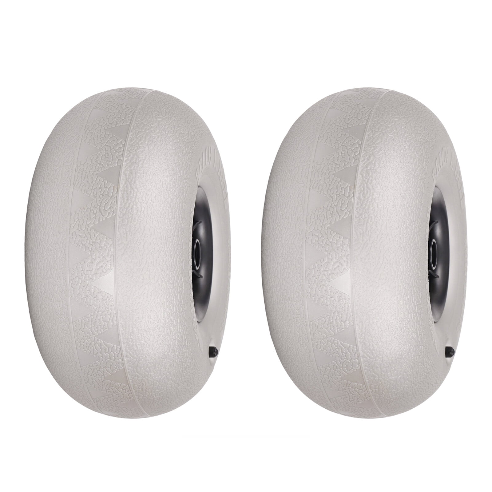 2Pcs Balloon Wheels 10" Replacement Big Beach Sand Tires Silver Gray for Kayak Dolly Canoe