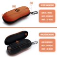 thumbnail image 3 of Funda para gafas de sol BLUPOND, carcasa semirrígida de EVA con clip de gancho, naranja, 3 of 6