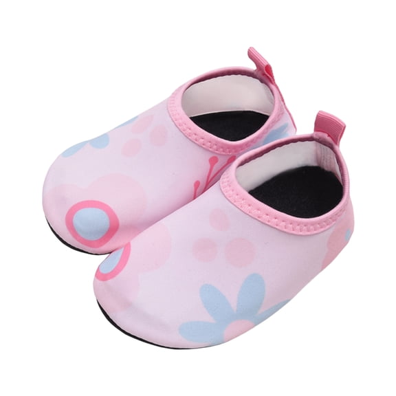 YOUYEDIAN Water Shoes for Kids Barefoot Beach Travel Sneakers Summer Slip on Non Slip Aqua Socks Shoes Waterproof Swimming Walking Shoes (Pink)