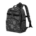 thumbnail image 3 of Celestial Goth Students Backpack with Steampunk Moon, Star, and Sunburst Design, Ethereal Cosmic Art Print, Adjustable Chest Strap and Large Capacity for s, 3 of 6
