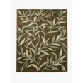 Hand-Tufted Olive Branch Leaf Pattern Sage and Olive Green Wool Blend ...