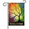 thumbnail image 5 of Colorful Rainbow Tree Branch Double Sided Garden Yard Flag 12" x 18", Abstract Tree of Life Summer Spring Autumn Decorative Garden Flag Banner for Outdoor Home Decor Party, 5 of 5