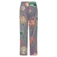 thumbnail image 6 of Oriental Lanterns Lotus Flowers Winter Female Pants Flannel High Waist Women Pants Lady Warm Straight Leg Plush Trousers, 6 of 7