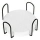 thumbnail image 1 of Juego de 6 posavasos de silicona con soporte, posavasos redondo de 4 pulgadas para bebida, blanco, 1 of 6