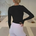 thumbnail image 6 of Womens Ballet Wrap Top Long Sleeve Tie Front Workout Cover Up Pilates Yoga Tops Shirt Going Out, 6 of 8