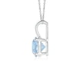 thumbnail image 2 of ANGARA Natural V-Bale Round Aquamarine Solitaire Pendant in 14K White Gold for Women (Size-6mm) | March Birthstone, Birthday, Anniversary, Jewelry Gift for Women | Natural Aquamarine Necklace, 2 of 10
