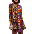 thumbnail image 1 of Top de manga larga estampado con cuello redondo suelto de moda para mujer Pompotops  gfhjh4147, 1 of 9