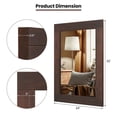 thumbnail image 5 of Spaco Wood Framed Wall Mirror for Bedroom Living Room Vanity Entryway-Brown, Mirrors for Wall, 5 of 10