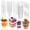 5oz-80pack, variant on 3oz-120pack Plastic Dessert Cups with Spoons, Multi-Shape Serving Cups for Snacks, Appetizers and Desserts