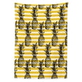 thumbnail image 3 of Ambesonne Grunge Tablecloth Rectangular Table Cover, Retro Striped Vintage, 52"x70", Black and Earth Yellow, 3 of 4