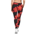 thumbnail image 4 of Soluvd Women's Red Flower Casual Leggings (AOP), 4 of 6