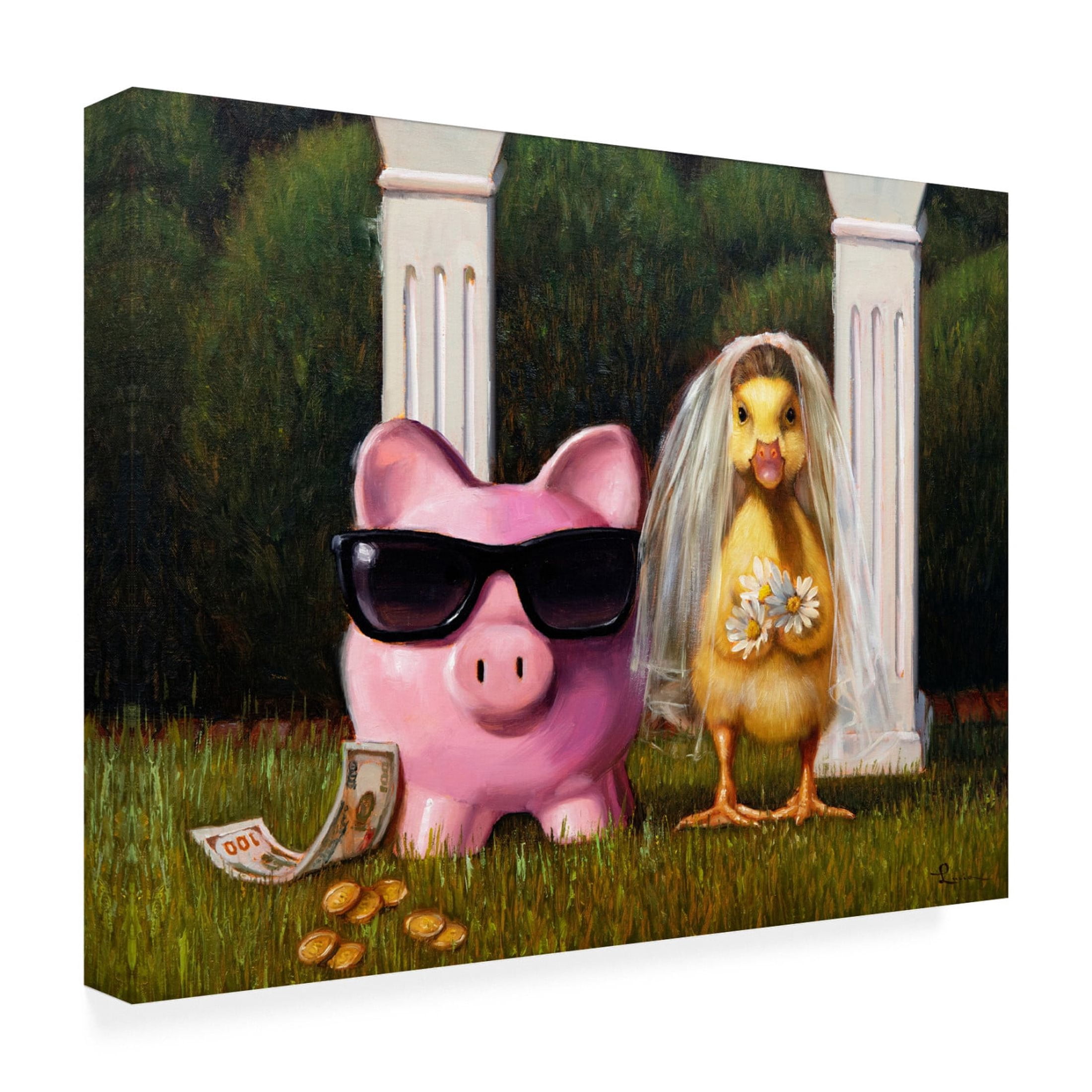 Canvas Wall Art - Lucia Heffernan 'Gold Digger' Wall Art for Living Room, Bedroom, or Office Décor by Trademark Fine Art - 47 x 35 Inches