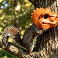 thumbnail image 4 of Disco*unt！Dinosaur Head Shaped Nut Feeder for Backyard Tree, Funny T Rex Resin Wildlife Feeder for Squirrels Chipmunks, Outdoor Garden Hanging Bird Seed Decor, 4 of 5