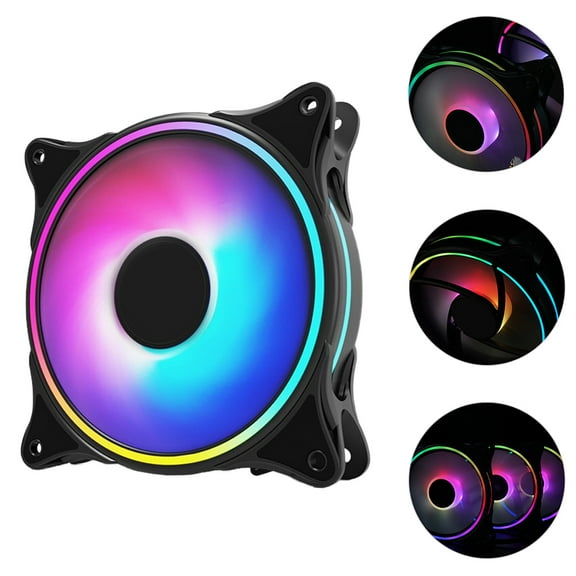 Homoyoyo ARGB Computer Cooling Fan with 7-Blade Design, Multi-Color LED, Rapid Heat Dissipation, Quiet ABS Material