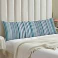 thumbnail image 2 of Striped Body Pillow Cover Blue Purple Teal Aqua Colored Stripes Geometric Abstract Vintage Cushion Long Pillowcase with Zipper Luxury Pillow Covers Decorative Soft Large Bedding Pillow Cases,20"x54", 2 of 6