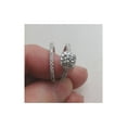 thumbnail image 4 of 1 ct Diamond Cushion Halo Engagement Wedding Ring Set 10k White Gold, 4 of 4