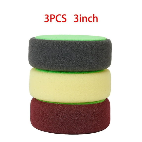 3pcs 3/5.5/6 Inch Compound Buffing Polishing Pads Cutting Sponge Pads Kit For Car Buffer Polisher Compounding And Waxing
