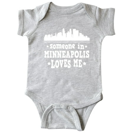 

Inktastic Minneapolis Someone Loves Me Skyline Gift Baby Boy or Baby Girl Bodysuit
