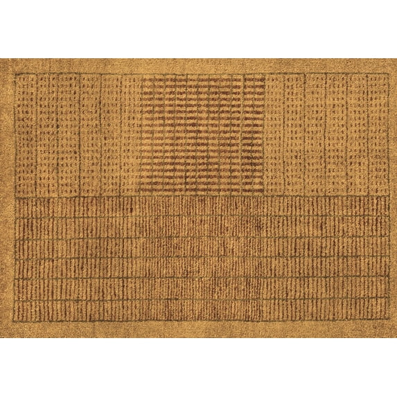 Ahgly Company Indoor Rectangle Abstract Brown Modern Area Rugs, 8' x 12'