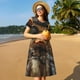 thumbnail image 4 of Easygdp Vintage Gentleman Duck para Vestido Transpirable de Mujer, Vestido Suelto de Manga Corta con Pliegues y Bolsillos para el Verano, 4 of 6