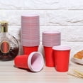 thumbnail image 4 of 50 vasos desechables de plástico para fiestas de 360 ml, ideales para bar, barbacoa, picnic, color rojo, 360 ml, 4 of 10