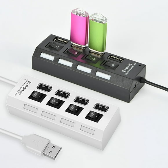 USB Hub under $5! CQCYD USB Hub 2.0 4 Port, Multi USB Splitter Hub with Power Adapter, Computer Accessory for Laptop Desktop, High Speed Data Transfer Hub for PC