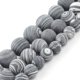 thumbnail image 3 of Cuentas de piedra mate natural pulidas con acabado mate, jaspe cebra rosa, ágatas, jades, howlitas, cuentas minerales para hacer joyas, pulseras DIY de 15'', 3 of 5